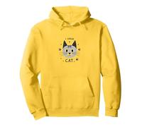 I Speak Cat Adorable félin Lover Sweat à Capuche, Unisexe pour Adultes, Citron, M
