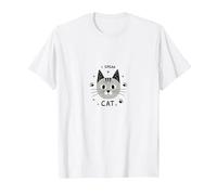 I Speak Cat Adorable félin Lover T-Shirt, Homme, Blanc, XL