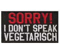 I speak dont sORRY, compatible avec un régime végétarien, chef au barbecue-tablier, écusson, écussons patch