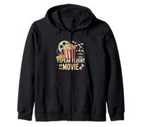 I Speak Fluent Movie Popcorn Film Lover Cinema Fan Sweat à Capuche