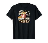 I Speak Fluent Movie Popcorn Film Lover Cinema Fan T-Shirt