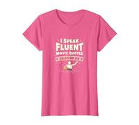 I Speak Fluent Movie Quotes Cinephile Film Lover T-Shirt, Femme, Rose chiné, 3XL