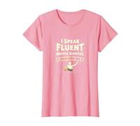 I Speak Fluent Movie Quotes Cinephile Film Lover T-Shirt, Femme, Rose, S