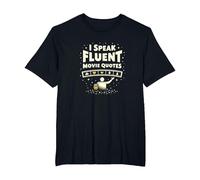 I Speak Fluent Movie Quotes Cinephile Film Lover T-Shirt, Homme Grandes Tailles, Noir, 6X Tall