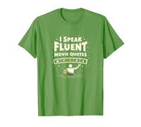 I Speak Fluent Movie Quotes Cinephile Film Lover T-Shirt, Homme, Herbe, M