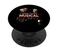 I Speak Fluent Musical Theater Broadway Show Design PopSockets PopGrip Adhésif