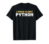 I Speak Fluent Python Pixelated Vintage Python Développeurs T-Shirt