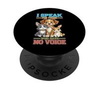I Speak For Those Who Have No Voice Animal - PopSockets PopGrip Adhésif
