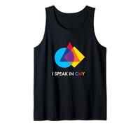 I Speak in CMYK Color Theory Print Shop Designer Graphique Débardeur