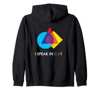I Speak in CMYK Color Theory Print Shop Designer Graphique Sweat à Capuche
