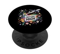I Spend All My Money Getting High Pilote Aviation |- PopSockets PopGrip Adhésif