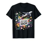 I Spend All My Money Getting High Pilote Aviation |- T-Shirt