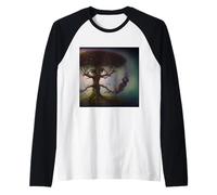 I Spy with My Big Eye - Arbre surréaliste AI Art Manche Raglan