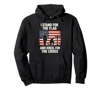 I Stand for The Flag and Kneel for The Cross Chrétien Sweat à Capuche