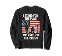 I Stand for The Flag and Kneel for The Cross Chrétien Sweatshirt