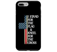 I Stand for The Flag and Kneel for The Cross USA Freedom God Coque pour iPhone 7 Plus/8 Plus