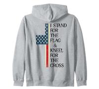 I Stand for The Flag Kneel for The Cross USA Freedom God US Sweat à Capuche