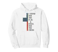 I Stand for The Flag Kneel for The Cross USA Freedom God US Sweat à Capuche