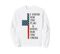 I Stand for The Flag Kneel for The Cross USA Freedom God US Sweatshirt