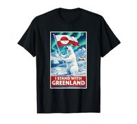 I Stand with Greenland Polar Bear Nature Thème Vêtements T-Shirt