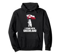 I Stand with Groenland Flag Bear Kalaallit Greenlanders Sweat à Capuche