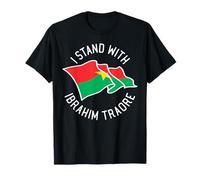 I Stand With Ibrahim Traore And Burkina Faso Carte Drapeau T-Shirt