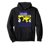 I Stand with Ukraine - Love Stop War - Carte de l'Ukraine Sweat à Capuche