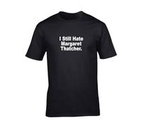 I Still Hate Margaret Thatcher- Funny Anti-Tory Mens T Shirt from FatCuckoo Black S