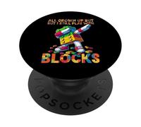 I Still Play with Blocks Funny Blocks Bricks Master Builder PopSockets PopGrip Adhésif
