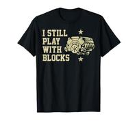 I Still Play with Blocks V8 Engine Builder Garage Humour T-Shirt