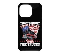 I Still Play with Fire Trucks American Flag Firefighter Coque pour iPhone 13 Pro