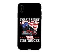 I Still Play with Fire Trucks American Flag Firefighter Coque pour iPhone XS Max