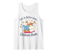 I Still Read Children's Books Cute Duck Reading Book Lover Débardeur