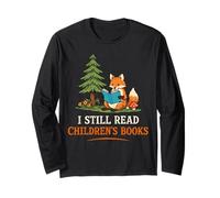 I Still Read Livres pour Enfants Cute Fox Reading Nature Lover Manche Longue