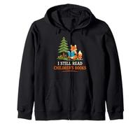 I Still Read Livres pour Enfants Cute Fox Reading Nature Lover Sweat à Capuche