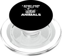I Study Hard to Talk to Animals Zoology Humour for Zoologists PopSockets PopGrip pour MagSafe