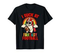 I Suck at Fantasy Football Funny Unicorn Rainbow Loser Meme T-Shirt