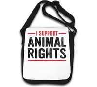 I Support Animal Rights Sac à bandoulière Blanc