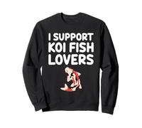 I Support Koi Fish Lovers Symbole Japonais Carpe Harmonie Paix Sweatshirt