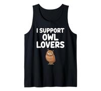 I Support Owl Lovers Oiseaux prédateurs chasseurs nocturnes Débardeur