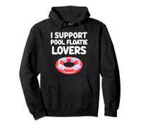 I Support Pool Floatie Lovers Radeau Fête d'été Ocean Water Sweat à Capuche