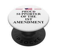I Support The First Amendment Freedom Speech 1st Amendment PopSockets PopGrip Adhésif