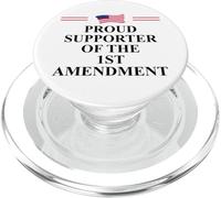 I Support The First Amendment Freedom Speech 1st Amendment PopSockets PopGrip pour MagSafe