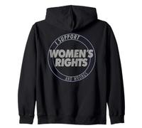 I Support Women's Rights and Wrongs Bold Text Graphic Sweat à Capuche