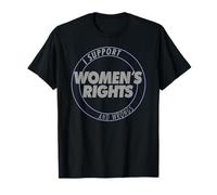 I Support Women's Rights and Wrongs Bold Text Graphic T-Shirt