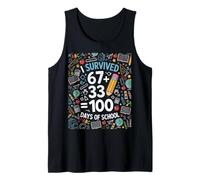 I Survived 100 Days of School 6 7 pour Enfants, étudiants, Enseignants Débardeur