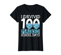I Survived 100 Masked Days, Enseignant Étudiant T-Shirt Graphique avec Valeur