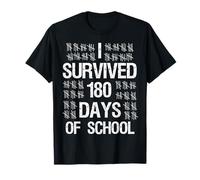 I Survived 180 Days - Mignon drôle Last of School Teacher T-Shirt