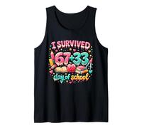 I Survived 67 33 100 Days of School Teachers Student Kids Débardeur