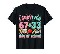 I Survived 67 33 Days of School Givré Donut 100th Day Kids T-Shirt